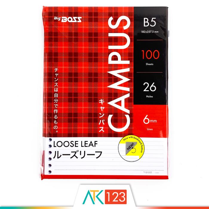 

New Loose Leaf Big Boss B5 , 26 Holes - Garis isi 100 Lembar