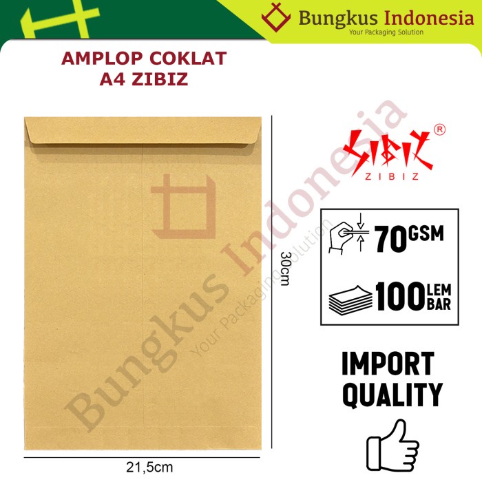 

New Amplop Coklat A-4 isi 100lbr