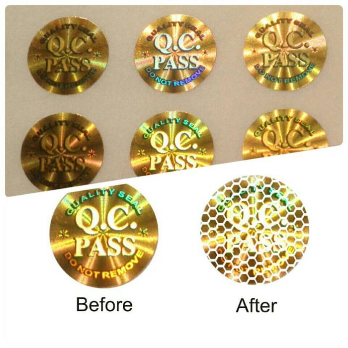 

New STIKER SEGEL HOLOGRAM QC PASS BULAT