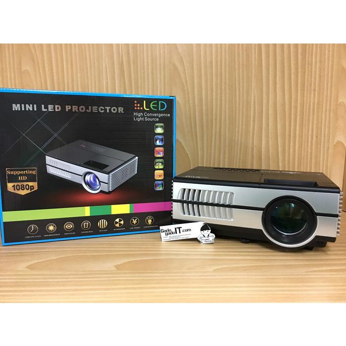 Mini Projector/Proyektor Mini LED Portable EUG 600D Support HD 1080P