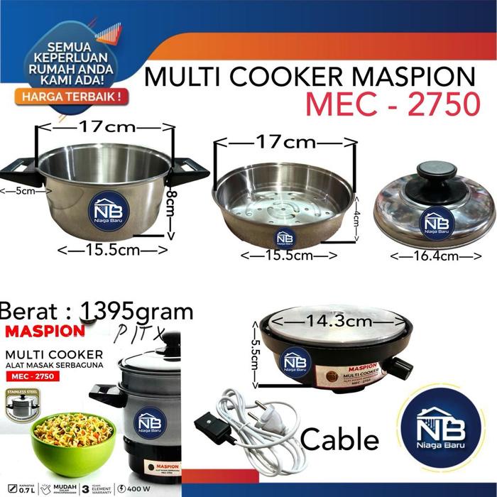 MULTI COOKER MASPION MEC2750 PANCI LISTRIK