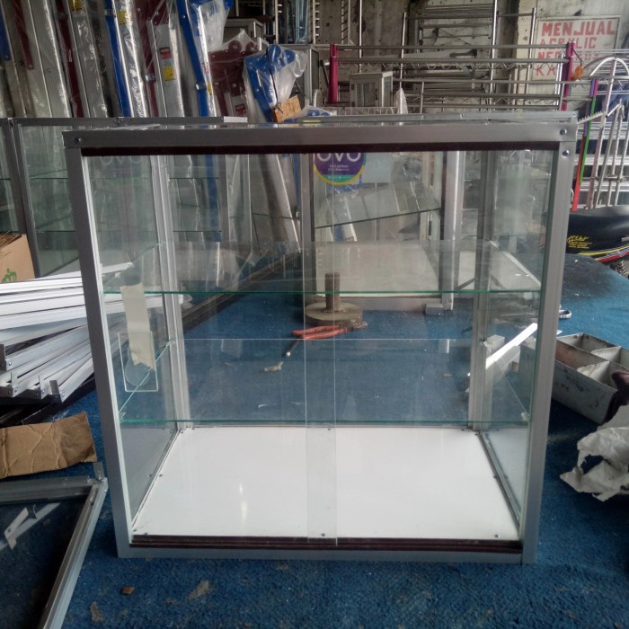 ETALASE ALUMINIUM KACA MAKANAN MULTIFUNGSI MURAH MANTAP SERBAGUNA
