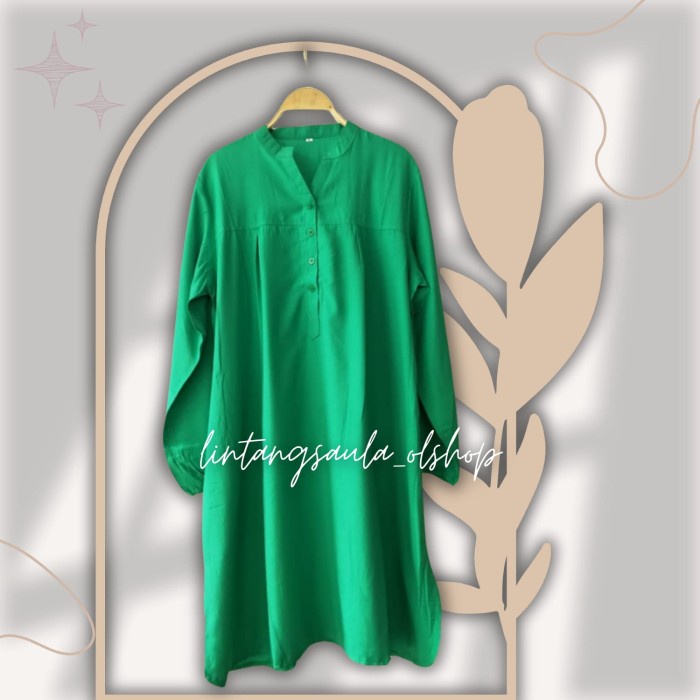 TUNIK POLOS VISCOSE JUMBO HIJAU DAUN
