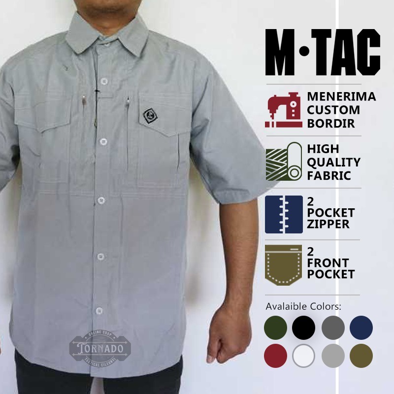 BAJU TACTICAL LENGAN PENDEK MTAC RIPSTOP KEMEJA PDH PDL KERJA LAPANGAN OUTDOOR