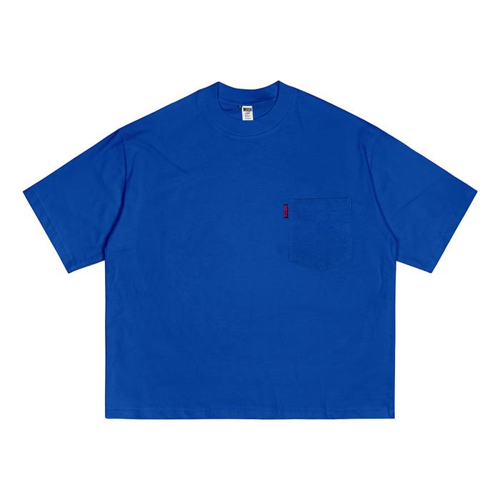 Styla-WUSH CLUB BOXY POCKET FIT TEE BAJU KAOS DISTRO SAKU PRIA WANITA POLOS OVERSIZE COTTON