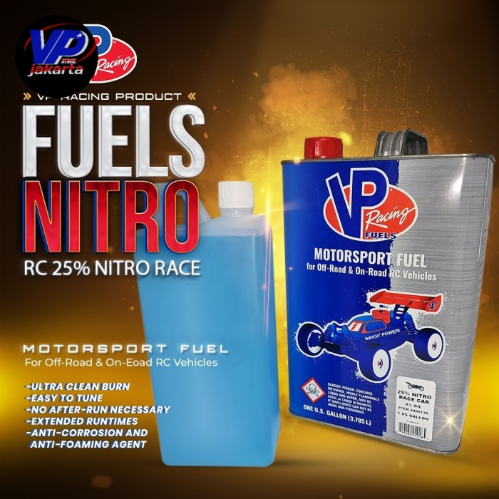 Vp Racing 25% Nitro race bahan bakar engine Rc kemasan repack 1L