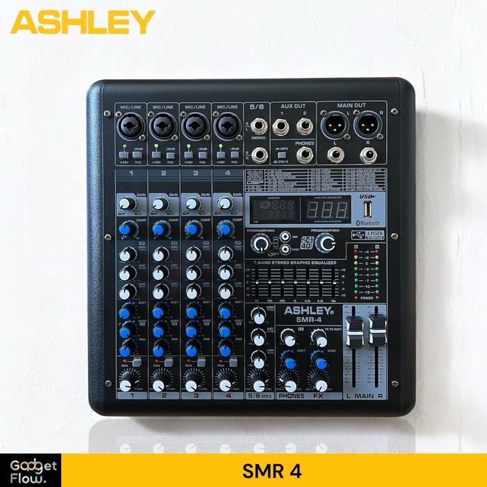Ready Mixer Audio ASHLEY SMR4 4 Channel 7 Band USB Bluetooth Sound Card ORIGINAL Soundcard