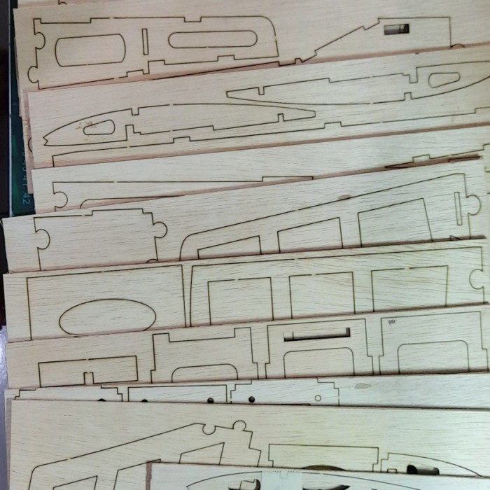 kit laser cut, rc pesawat high wing trainer ws 1mtr