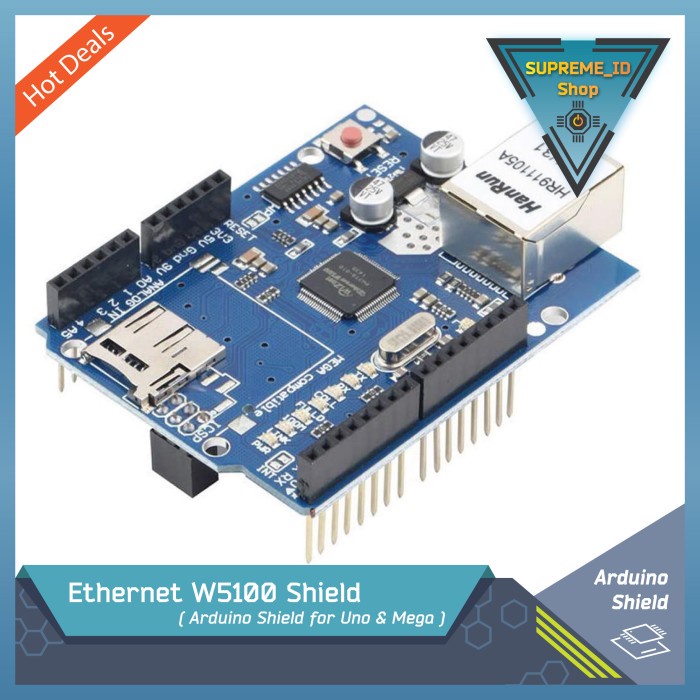 Ready Ethernet W5100 Shield Module for Arduino