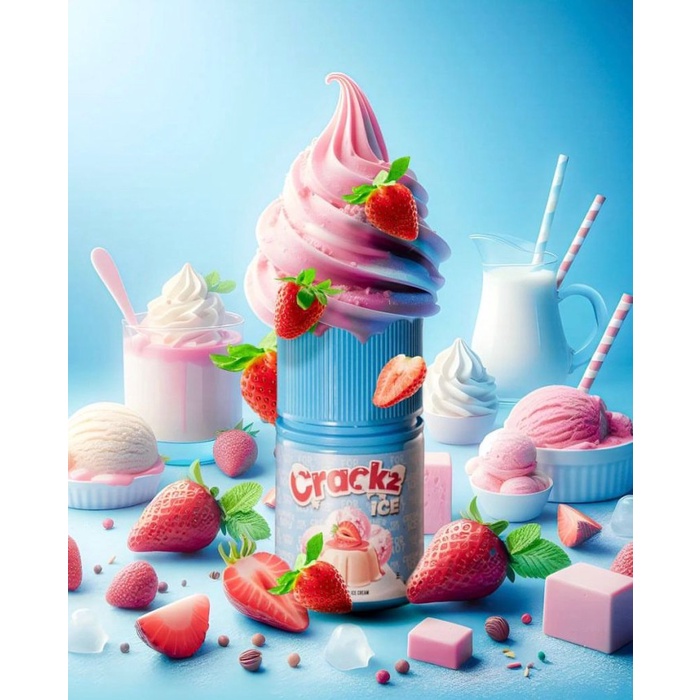 Crackz Ice V4 Pudding Ice Cream 60ML by Tetra x VON - Crackz Pudding Promo