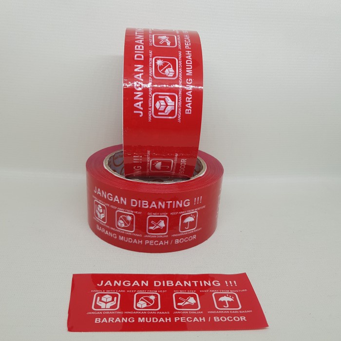 

New LAKBAN FRAGILE MERAH 2"(48MMX100M)-COIN TAPE -MURAH DAN BERKUALITAS