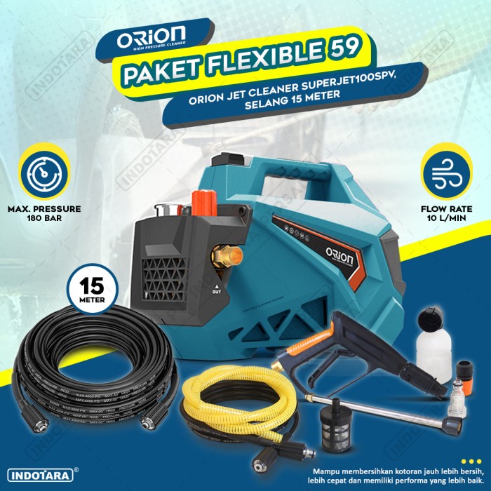 Paket Flexible 56-59 - Orion Superjet100SPV - Selang 15 Meter