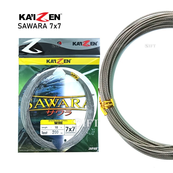 TERBARU Neklin KAIZEN SAWARA 7x7 10M 20 s/d 200 lbs Trolling Leader Rig