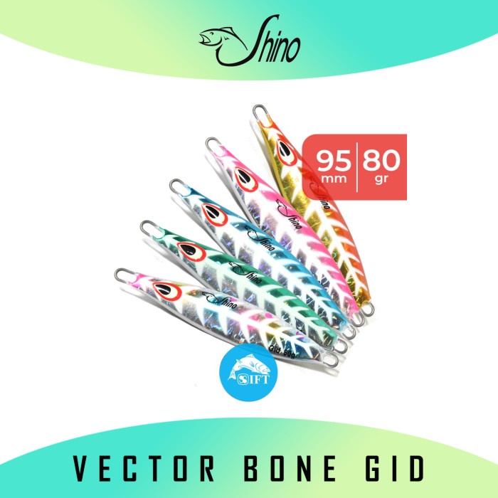 Ready Metal Jig Merk Shino Type Vector Bone Gid 80gr