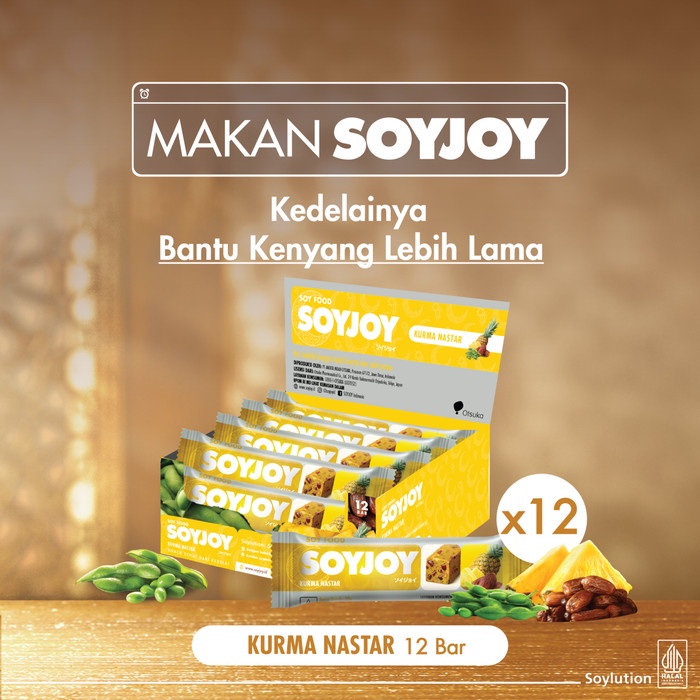 

Lalaa_Store SOYJOY Snack Bar Kedelai Kurma Nastar isi 12 Bar