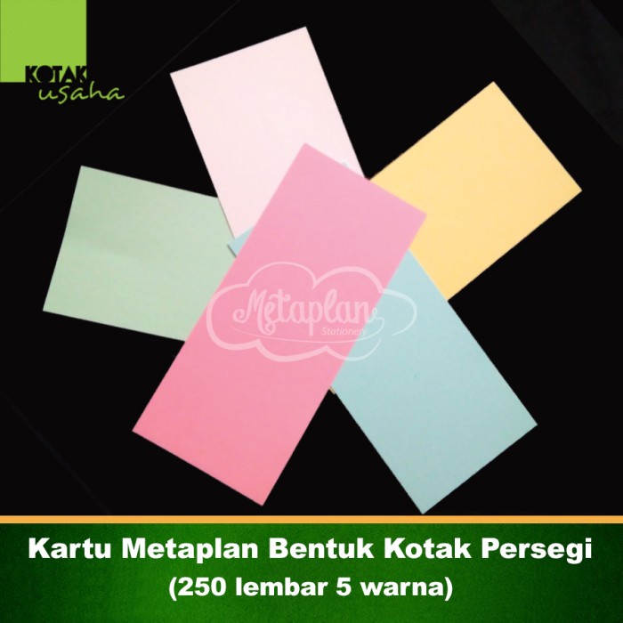 

New Kartu Metaplan Bentuk Kotak Persegi (250 lembar 5 warna)