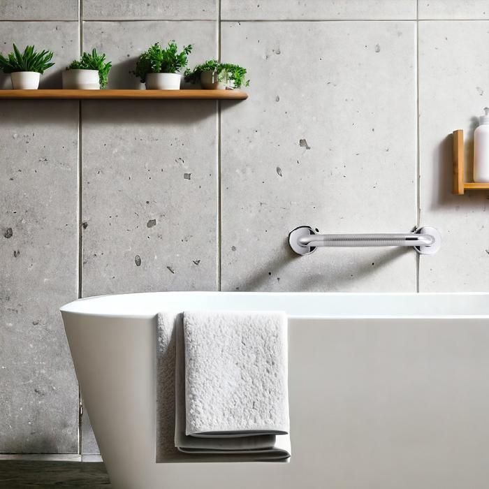 AZKO Fosa Handle Kamar Mandi Chrome Bar Grab Grab Bar Pegangan Kamar Mandi Tiang Handle Kamar Mandi