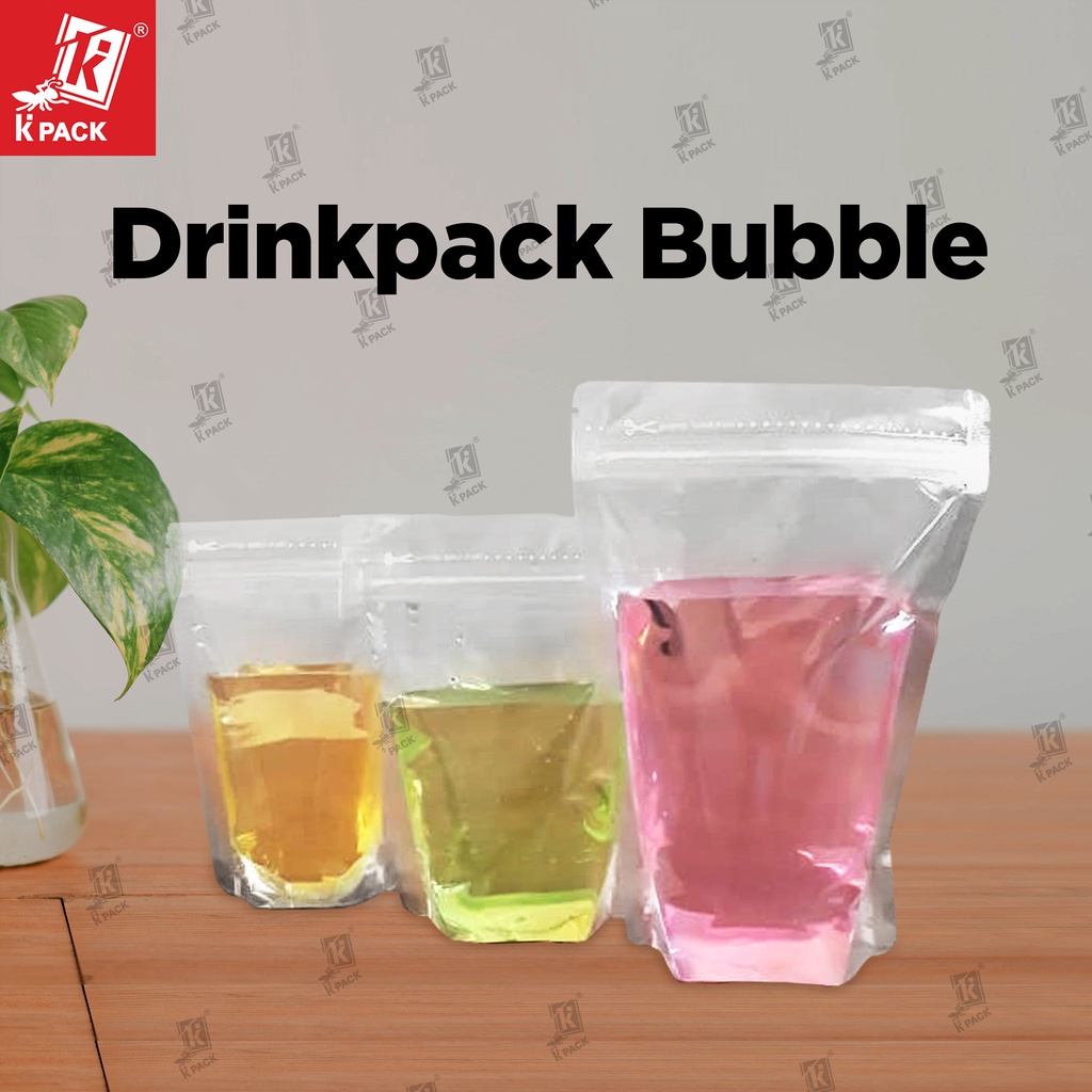 (100 PCS) STANDING POUCH DRINKPACK / MINUMAN 250ML PLASTIK KLIP BENING CAIRAN
