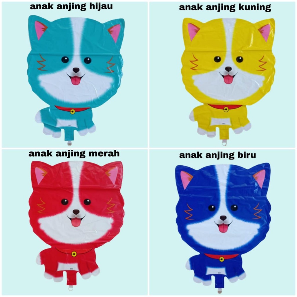 1PACK (BALON GAS/FOIL/TERBANG/KARAKTER ) ANAK ANJING
