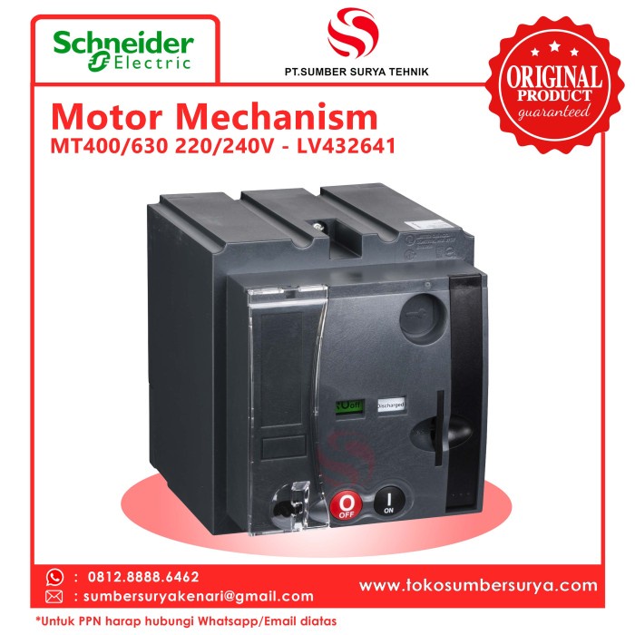 Terpopuler Motor Mechanism Mt400/630 Lv432641 Schneider