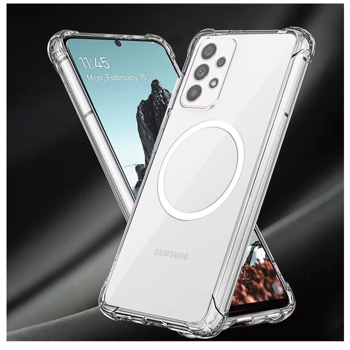 Case Samsung A13 A23 A33 A53 A73 MAGSAFE Wireless Magnetic Anti CRACK KORI Bumper Magnetic Clear
