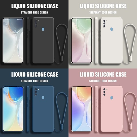 Case Samsung A11 M11 Baby Skin FREE tali Silicone Candy Square