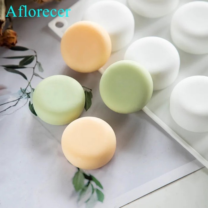 Round Food Grade Silicone Mold Hand-made Soap Silicone Mold High