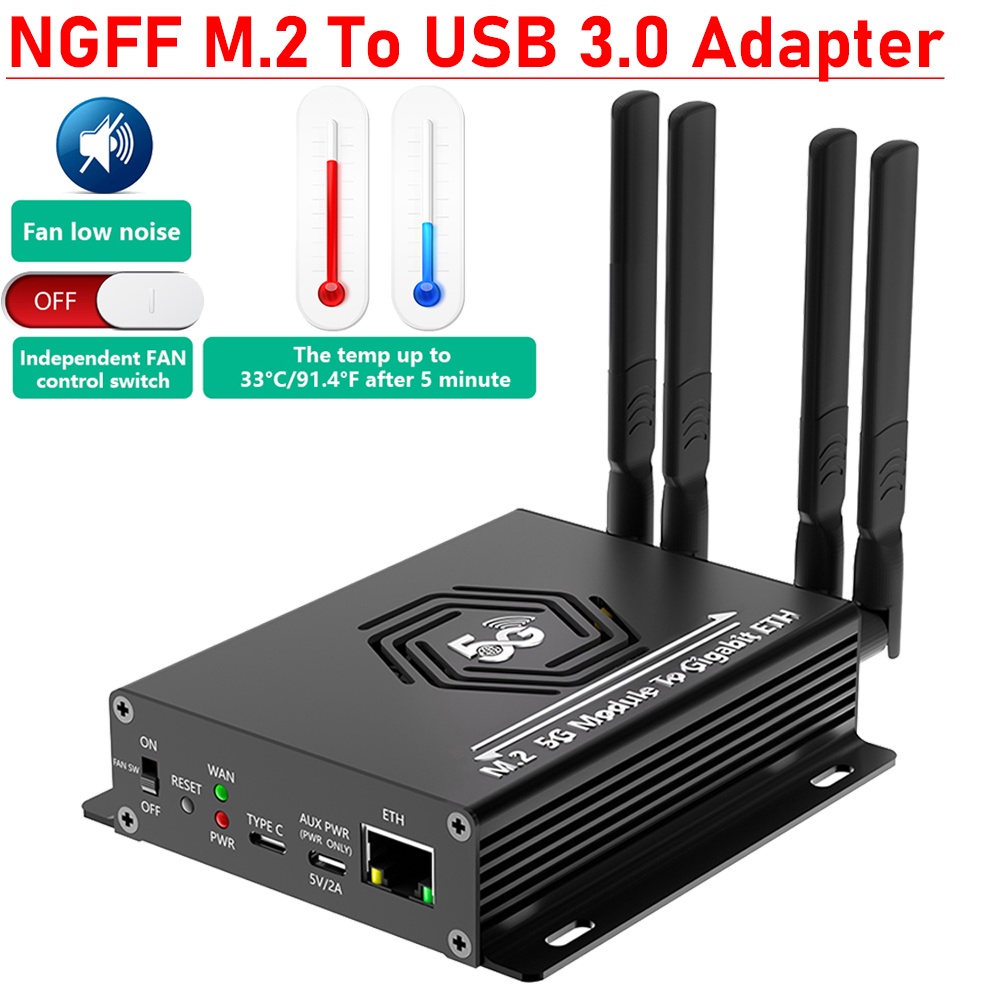 NGFF M.2 To USB 3.0 Adapter with SIM Card Slot Wireless Card Converter for SIM/Micro SIM/Nano SIM 4G