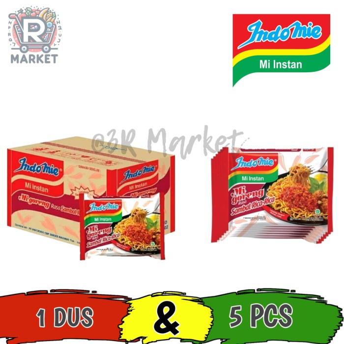 

Indomie Mi Goreng Rasa Sambal Rica Rica 5 pcs / 1 Dus