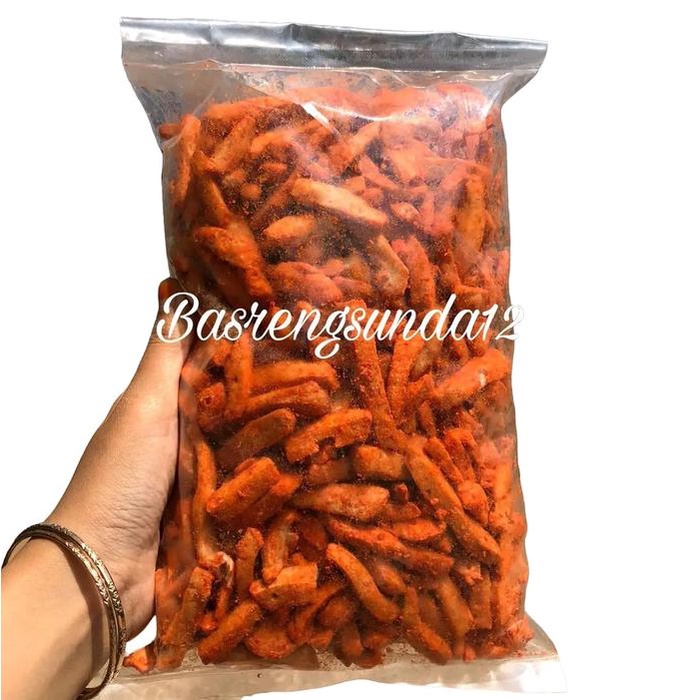 

TI460 Basreng Balado isi 500 gram cemilan instan Pedas Food Snacks Goreng DISKON