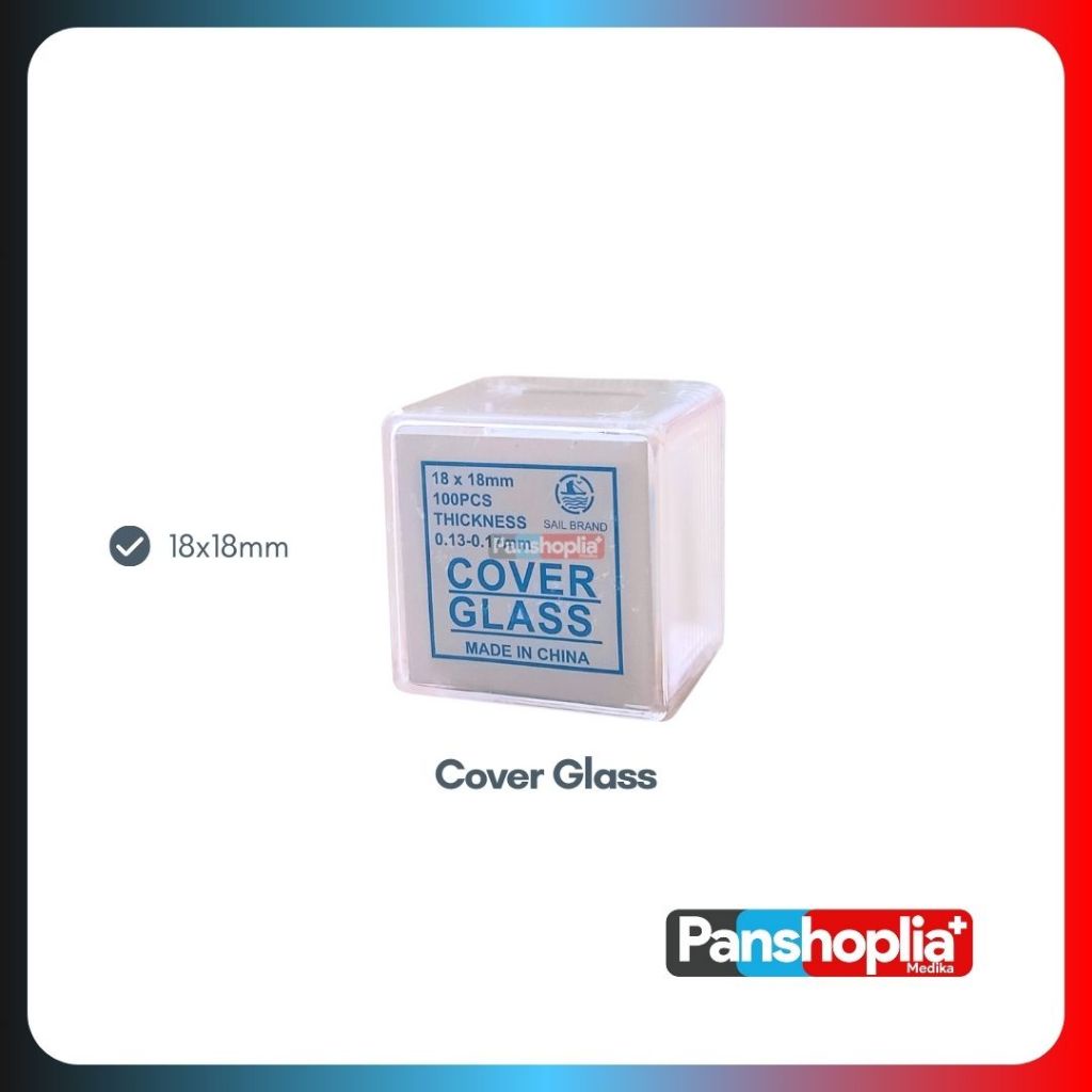 SAIL BRAND COVER GLASS KACA MIKROSKOP 100 SLIDE / DECK GLASS COVER OBJEK GLASS MIKROSKOP HAPPY