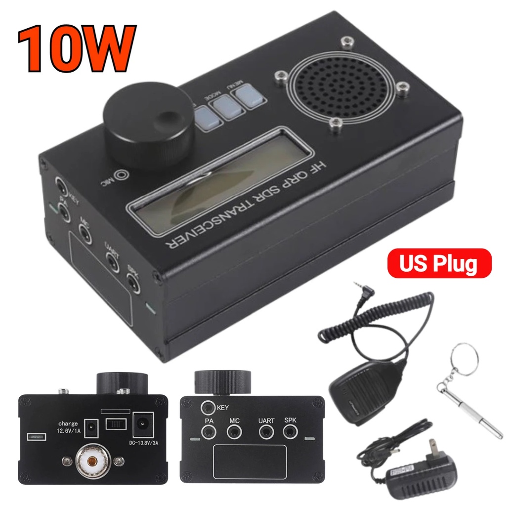2/1PCS USDX USDR HF QRP SDR Transceiver 8-Band SSB CW QRP Transceiver 10W with 6000mah Battery Micro