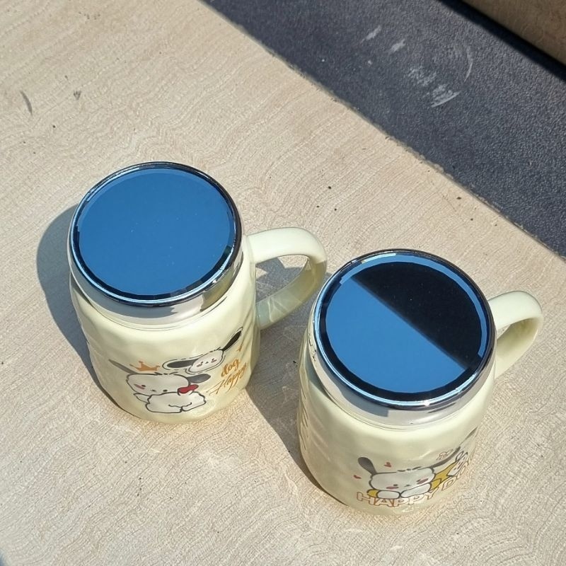 Mug Tutup Keramik Tahan Panas Mug Cantik Mug Lucu Mug Tutup Mug Motif Gelas Kopi Cup Lucu Cup Minum