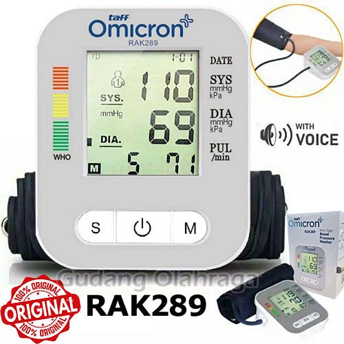 Alat Ukur Tensi Darah Tensimeter Digital Taff Omicron RAK 289 Original