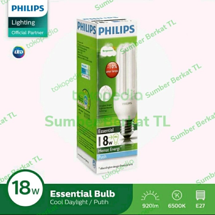 Lampu Philips Essential 18W 18 Watt 18 W 18Watt Original Bergaransi