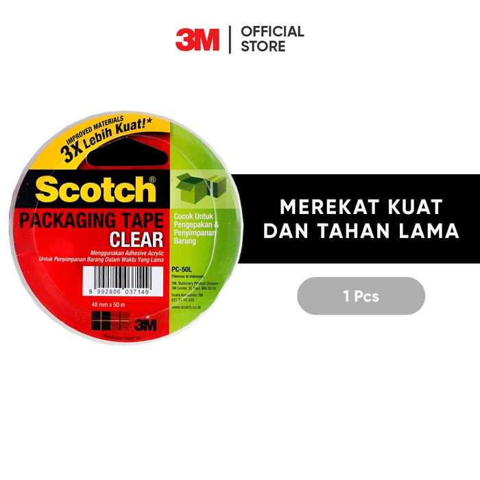 

TERBARU 3M Scotch Packaging Tape Clear, Merekat kuat & tahan lama, 1 pc BISA GOSEND!