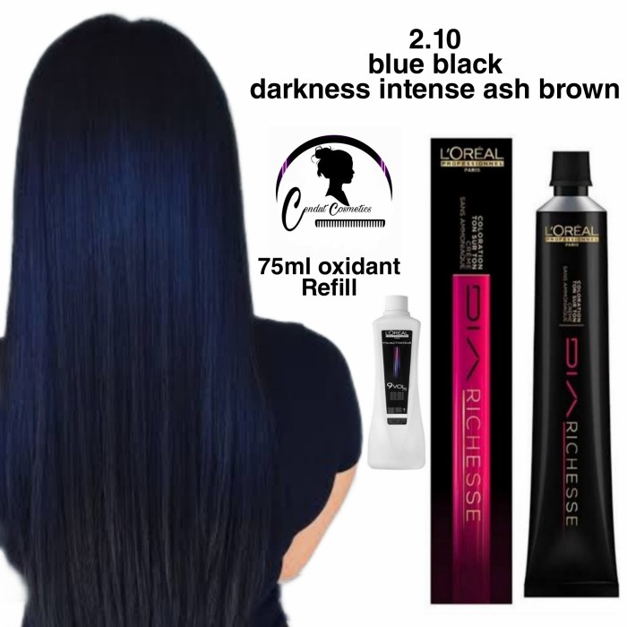Loreal Diarechese 2.10 blue black / pewarna rambut / Toning rambut