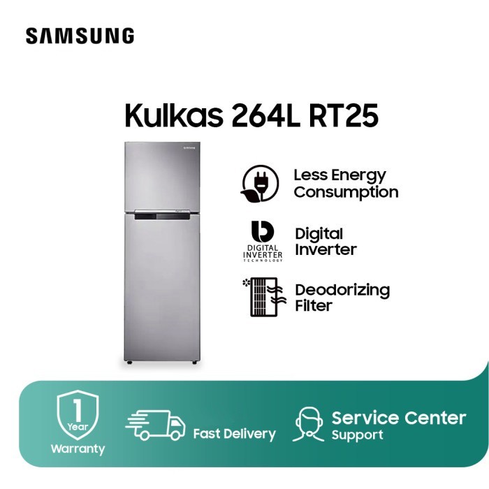 Samsung RT25 RT25FARBDSA/SE Digital Inverter Kulkas 2 Pintu 256L