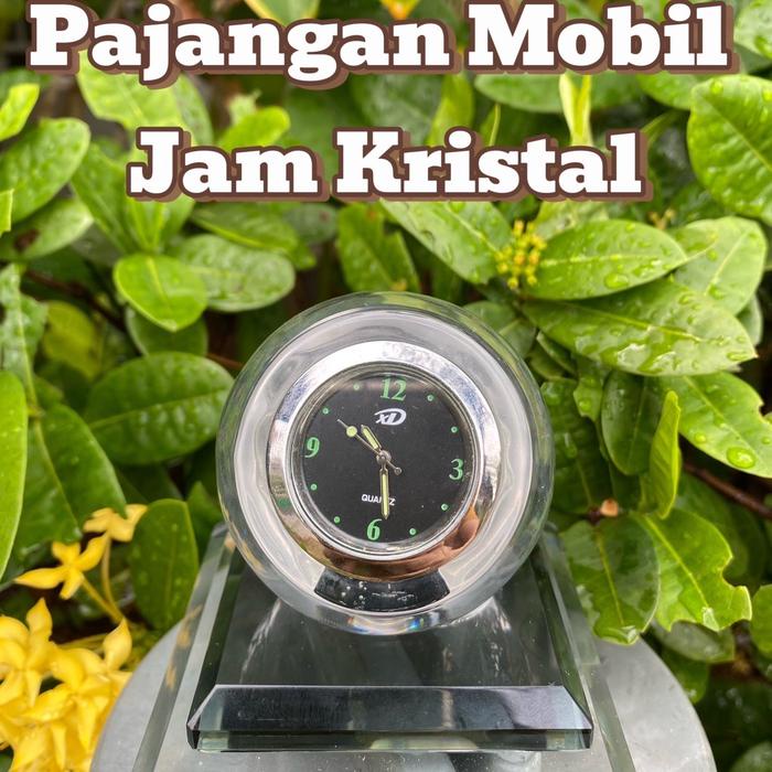 PARFUM MOBIL MOTIF JAM CRYSTAL LED CAR PERFUME PAJANGAN DASHBOARD MOBIL