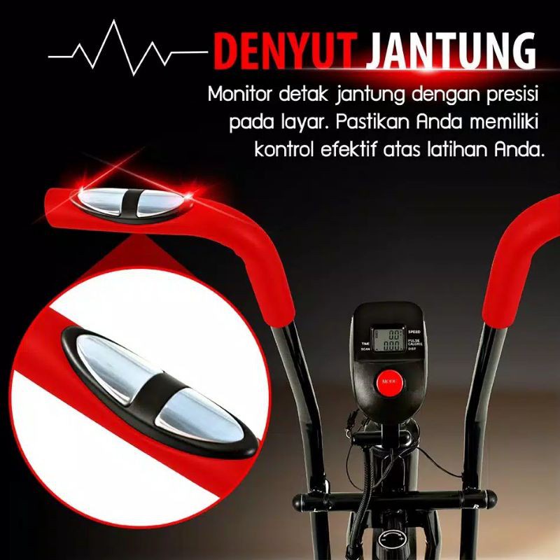 SEPEDA STATIS PLATINUM BIKE ORBITREK SEPEDA FITNESS