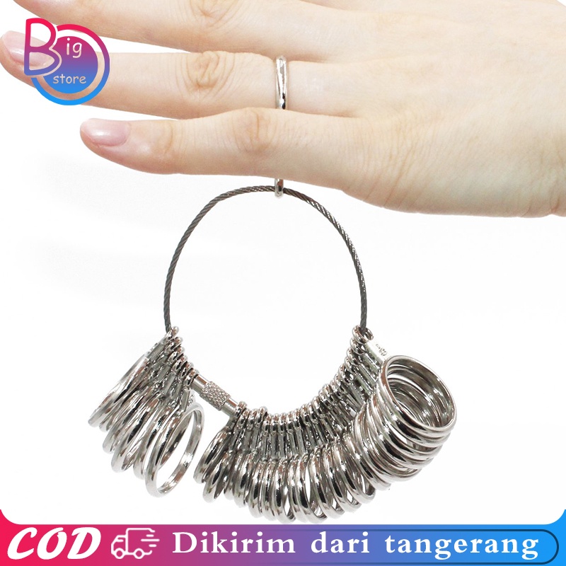 Pengukur Cincin Alat Ukur Cincin Jari Ukuran 0-13 Alat Pengukur Cincin Ukuran Cincin Jari Ring