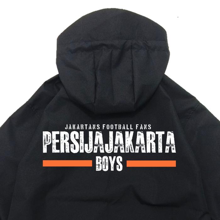 Jaket Cagoule Gropcore Sablon Ultras Persija Jakartans Football Fans Boys Waterprof Pria