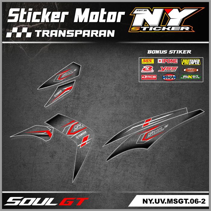 Velocity Vanguards Stiker Transparan Mio Soul Gt 115 - Stiker Striping Variasi Mio Soul Gt