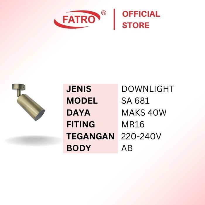 Serasiinspace Fatro Downlight Fiting Sorot Lampu Led Mr16 Sa 681