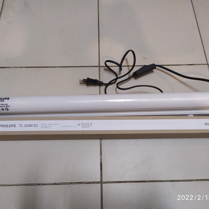 Philips Tl Uv Blue Light 20Watt/Lampu Uv Baby Kuning Komplit Set