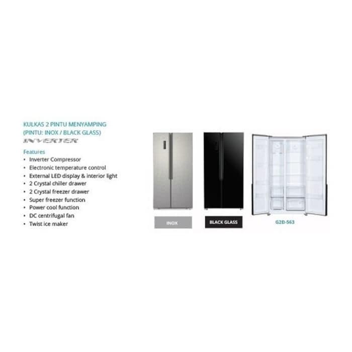 GEA KULKAS 2 PINTU SIDE BY SIDE GEA G2D-563