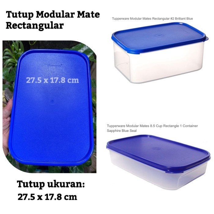 TUTUP MODULAR MATE SQUARE TUPPERWARE