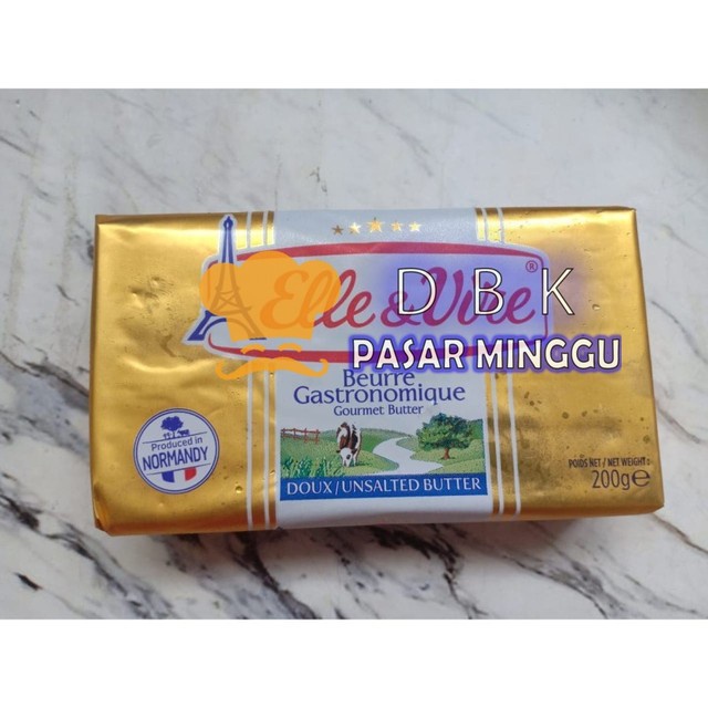 

Butter Unsalted Premium Mentega Tawar Elle & Vire 200Gr Elle Vire Terbaru