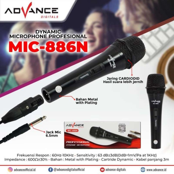 ~@~@~@~@] Advance Mic-886 Microphone Profesional Mic Kabel