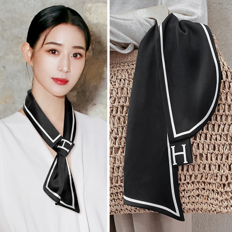 syal summer Leher Scarf mini Tas Import High Quality Halus Korean Aesthetic scarf fashion wanita